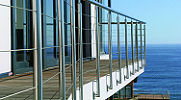 Stainless Steel Balcony Balustrade System With Wire Infill