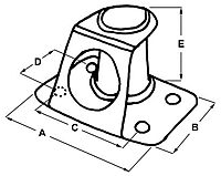 Photo of Stanchion Base Square
